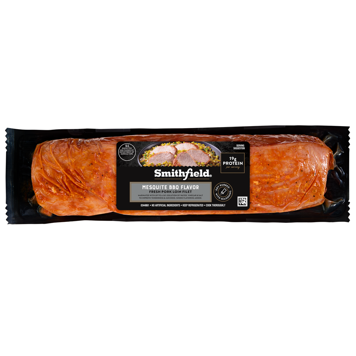 Slow Smoked Mesquite Flavor Marinated Fresh Pork Loin Filet